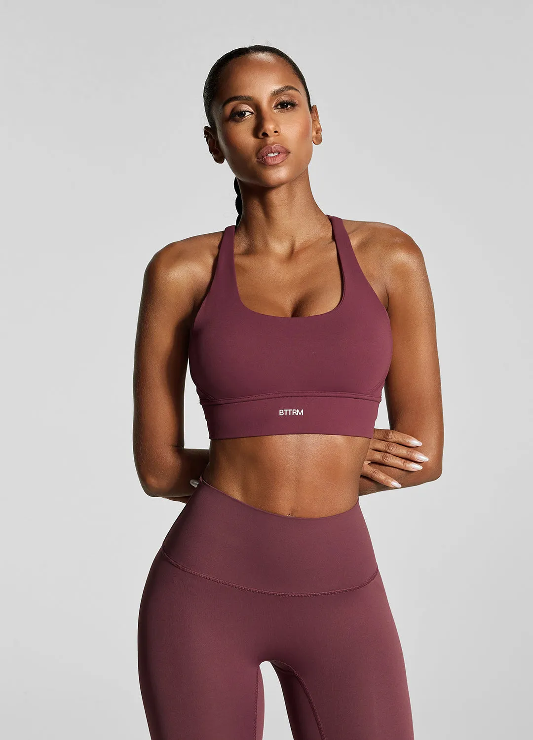 Top con lacci posteriori bordeaux  