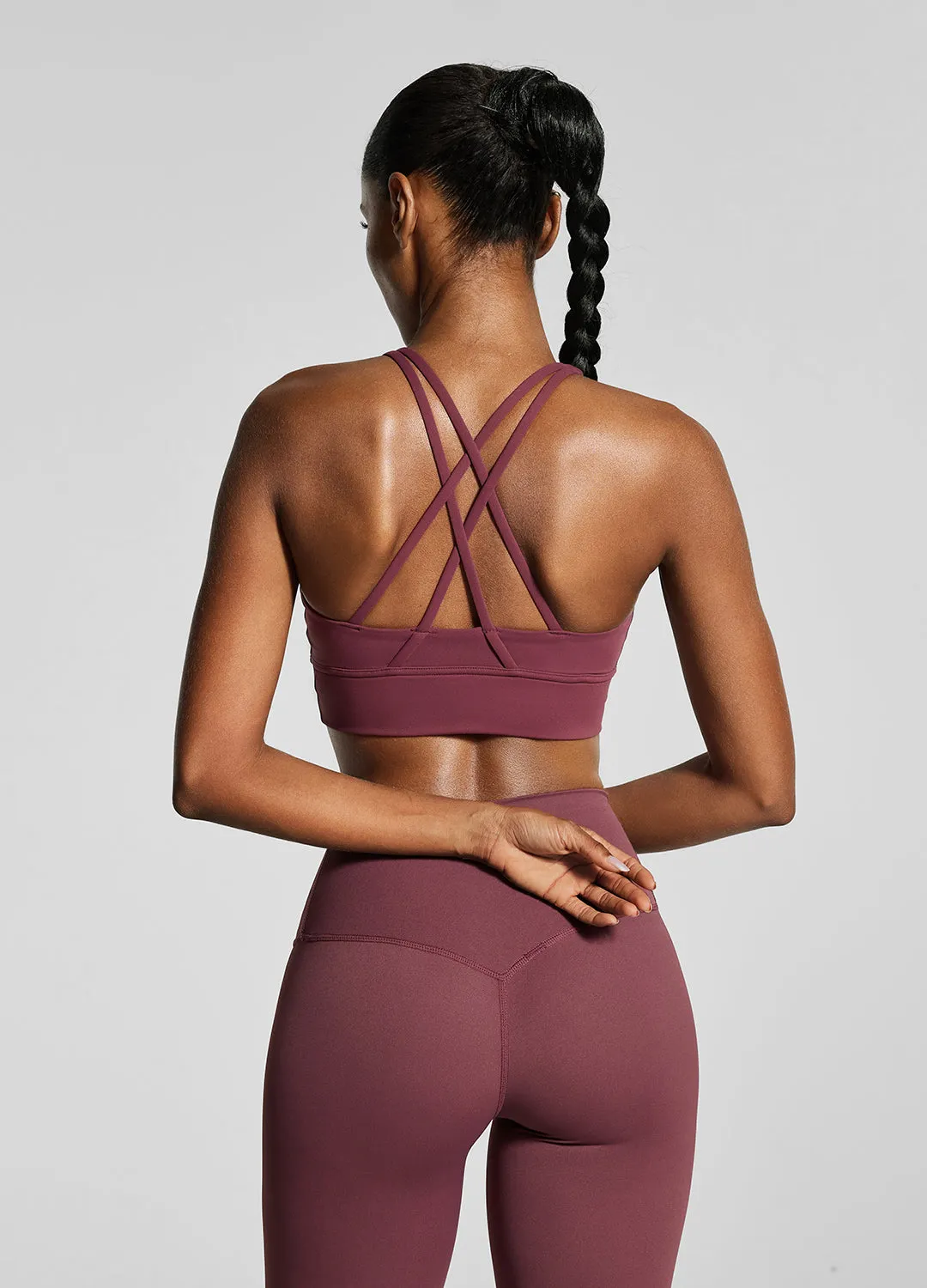 Top con lacci posteriori bordeaux  