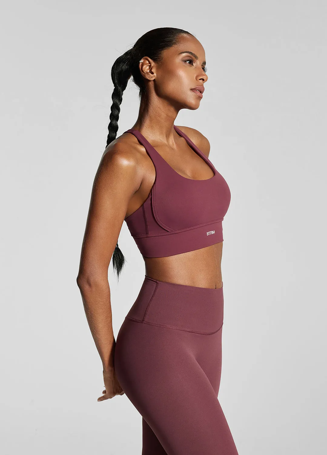Top con lacci posteriori bordeaux  