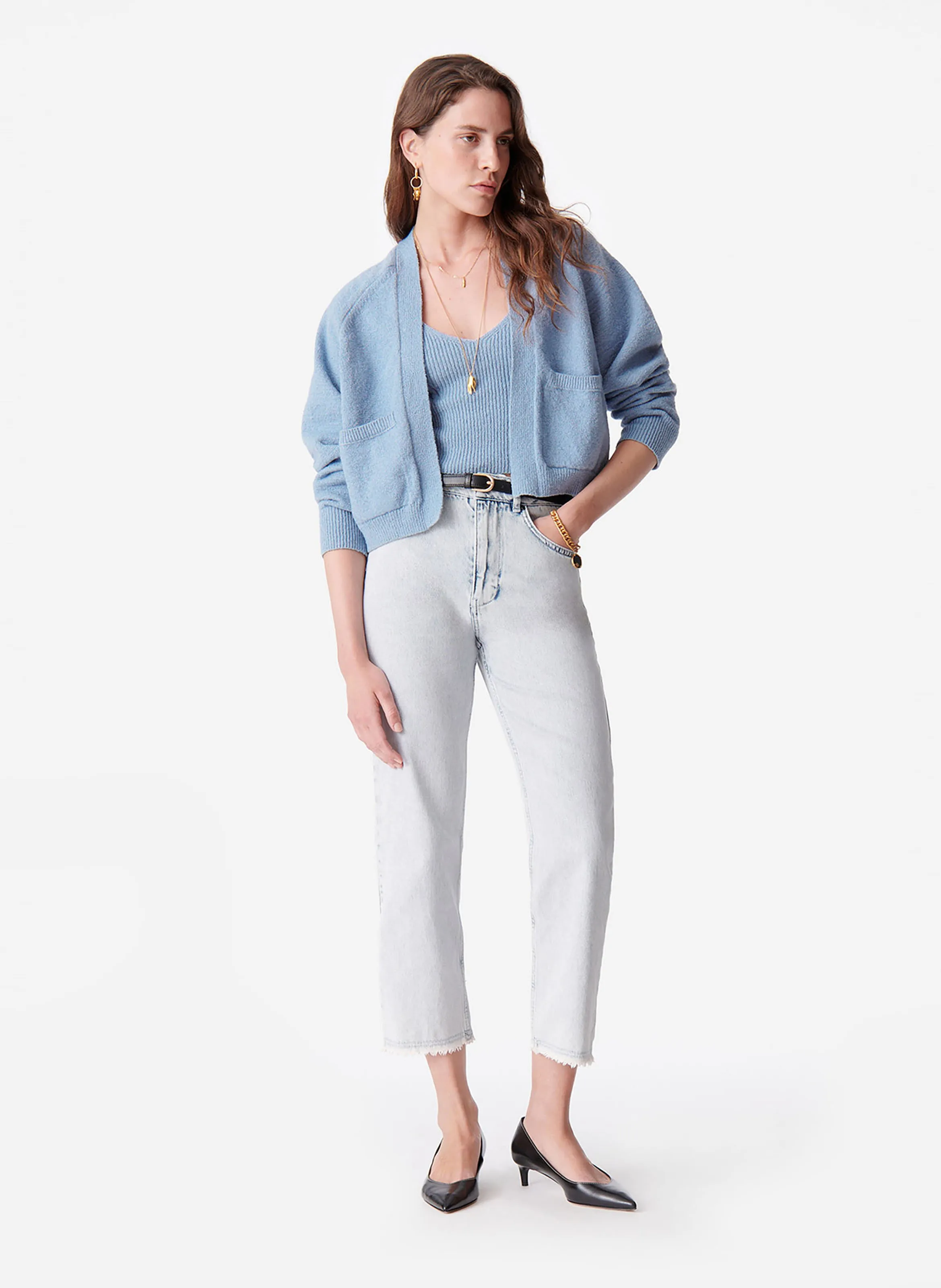  VANESSA BRUNO   BEGONIA - Cardigan in misto cotone | Blu
